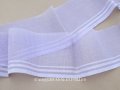 アンティーク ドレスの裾  プリーツ 幅12.5〜13cm ラヴェンダー コットンオーガンジー