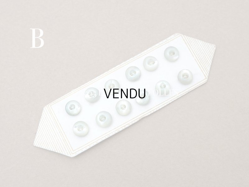 画像7: アンティーク マザーオブパール製 極小 ボタン 6mm 12ピース シェルボタン パウダーブルーグリーン