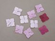 画像4: アンティーク 布花材料 ベルベットの花びら 花芯付き 10ピースのセット 約3cm 布花 ライラックピンク＆赤紫 (4)