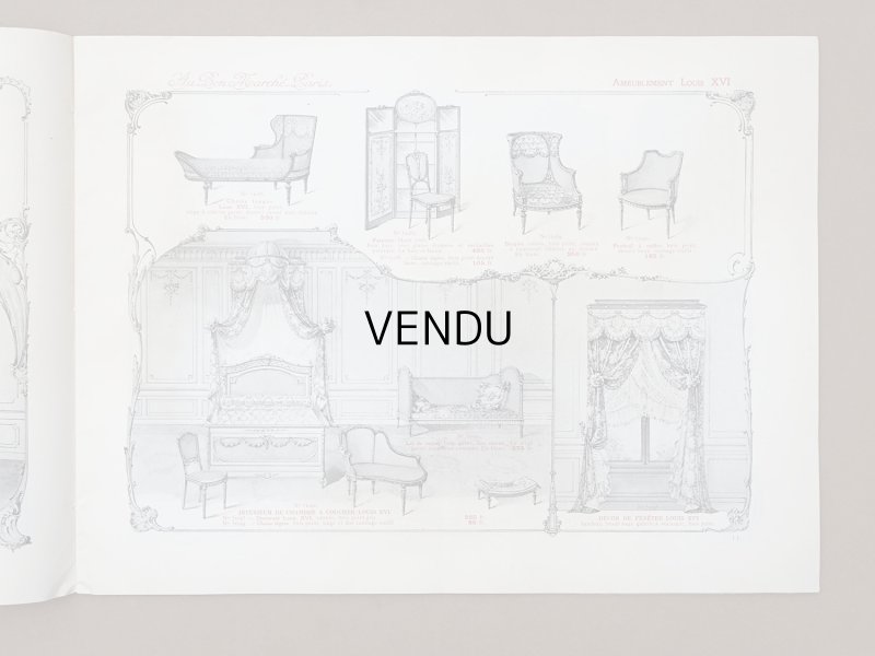 画像7: アンティーク ボンマルシェ インテリア 家具のカタログ  ALBUM DES AMEUBLEMENTS - AU BON MARCHE -