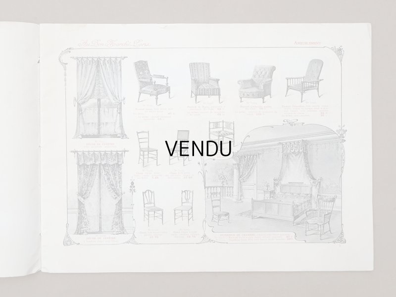画像5: アンティーク ボンマルシェ インテリア 家具のカタログ  ALBUM DES AMEUBLEMENTS - AU BON MARCHE -