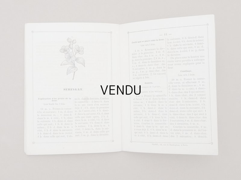 画像8: 1864〜1882年頃 アンティーク 花モチーフ クロシェ編み ALBUM POUR OUVRAGES DE FLEURS AU CROCHET N 45 - MAISON SAJOU -