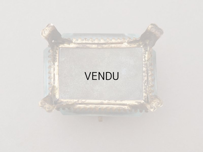 画像12: アンティーク ジュエリーボックス 薄紫 ラヴェンダーグレイのシルククッション 