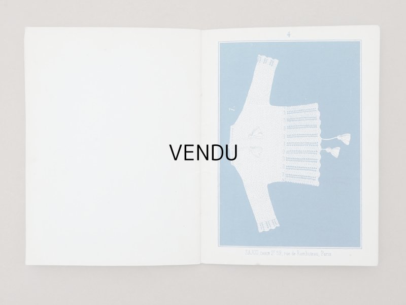 画像8: 1864〜1882年頃 アンティーク 編み物の図案帳 ALBUM POUR OUVRAGES AU TRICOT N 89 - MAISON SAJOU -