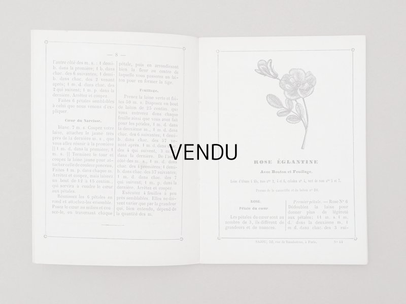 画像6: 1882年 アンティーク 花モチーフ クロシェ編み ALBUM POUR OUVRAGES DE FLEURS AU CROCHET N 44 - MAISON SAJOU -