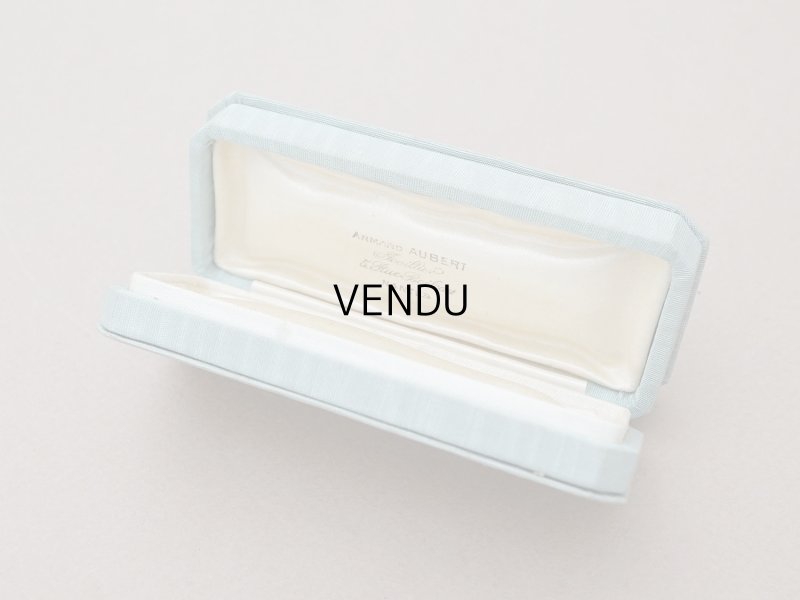 画像4: アンティーク  シルク製 ジュエリーボックス  グレイッシュブルー