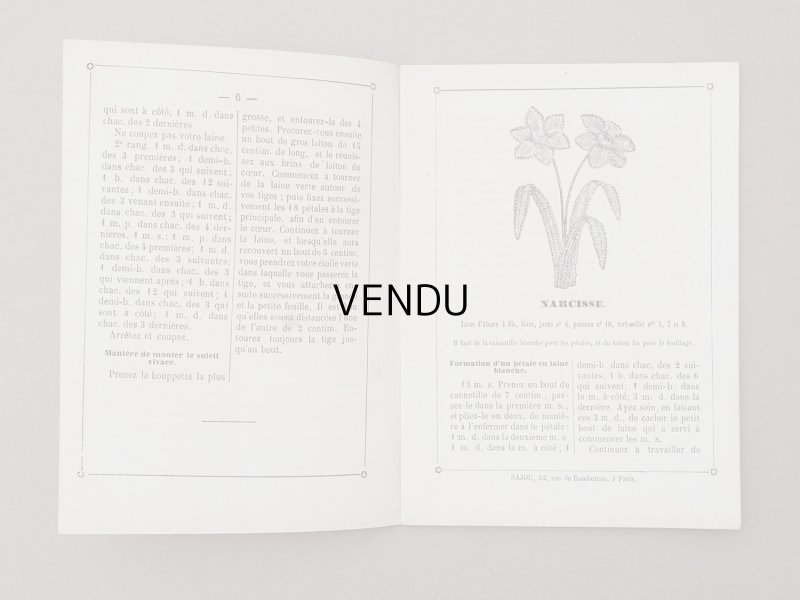 画像5: 1882年 アンティーク 花モチーフ クロシェ編み ALBUM POUR OUVRAGES DE FLEURS AU CROCHET N 44 - MAISON SAJOU -