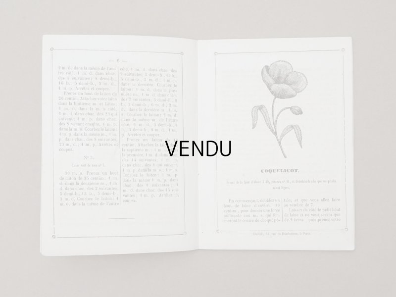 画像5: 1864〜1882年頃 アンティーク 花モチーフ クロシェ編み ALBUM POUR OUVRAGES DE FLEURS AU CROCHET N 45 - MAISON SAJOU -