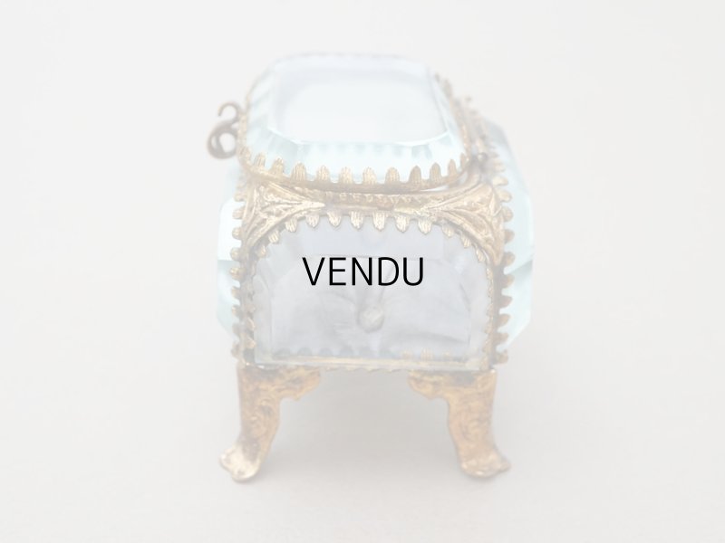 画像11: アンティーク ジュエリーボックス 薄紫 ラヴェンダーグレイのシルククッション 