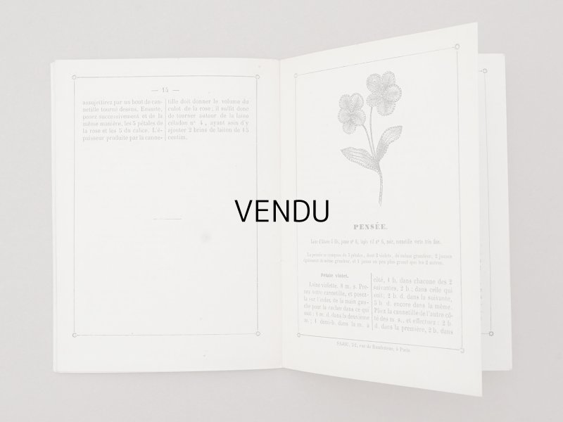 画像7: 1882年 アンティーク 花モチーフ クロシェ編み ALBUM POUR OUVRAGES DE FLEURS AU CROCHET N 44 - MAISON SAJOU -