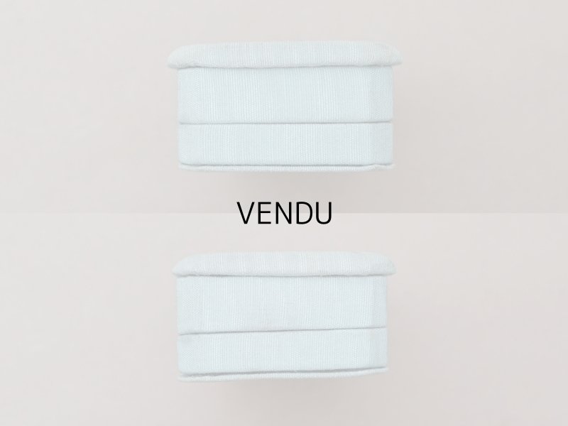 画像11: アンティーク  シルク製 ジュエリーボックス  グレイッシュブルー