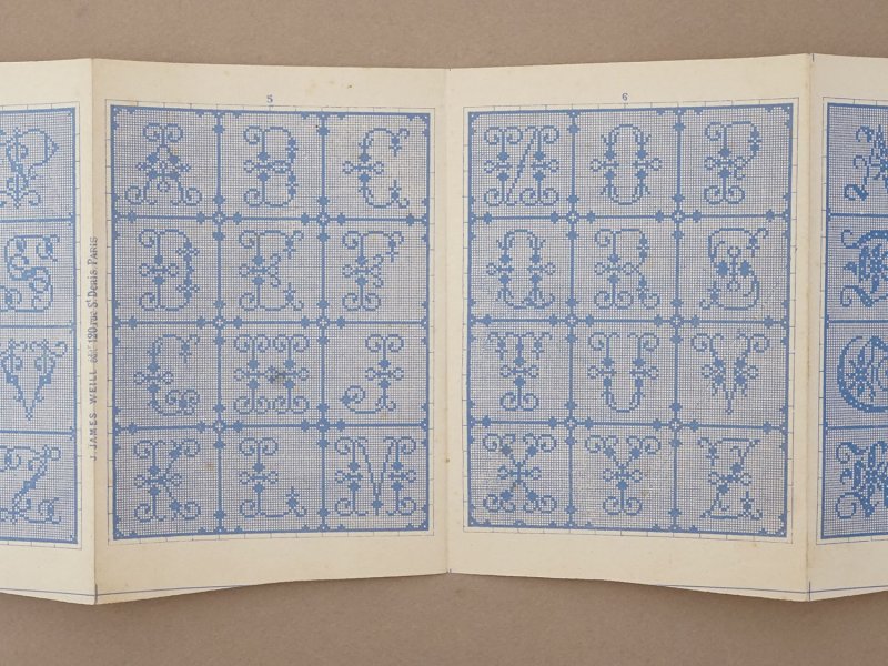 画像6: アンティーク アルファベットの図案帳 ALPHABETS VARIES N 256 - ANDRE-BERANGER - 