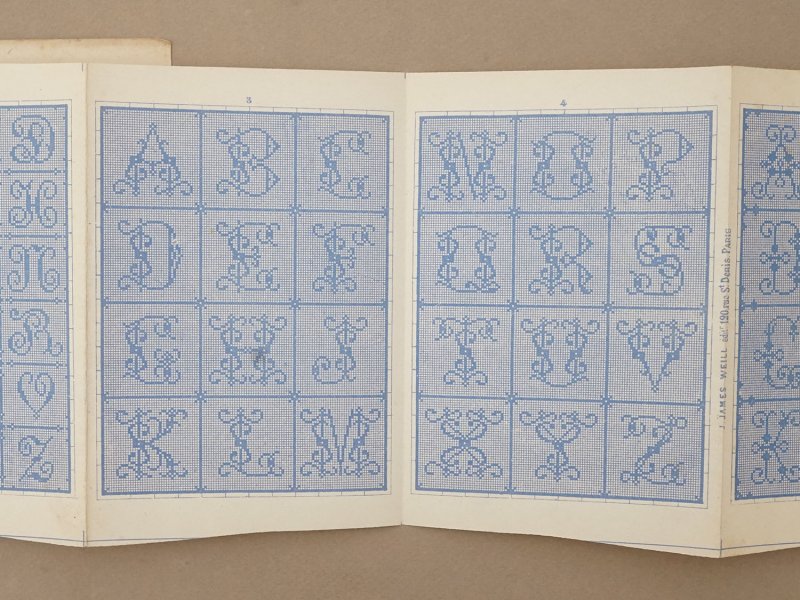 画像5: アンティーク アルファベットの図案帳 ALPHABETS VARIES N 256 - ANDRE-BERANGER - 