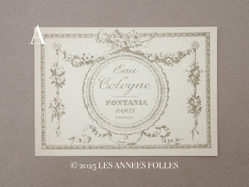画像2: 1900年頃 アンティーク パフュームカード EAU DE COLOGNE  - FONTANIA PARIS -