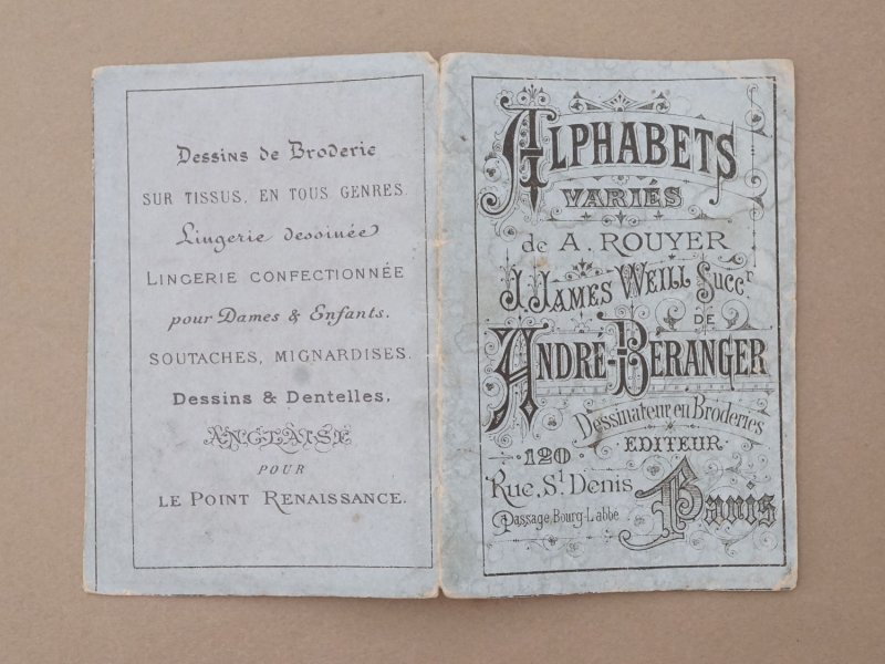 画像3: アンティーク アルファベットの図案帳 ALPHABETS VARIES N 26 - ANDRE-BERANGER -