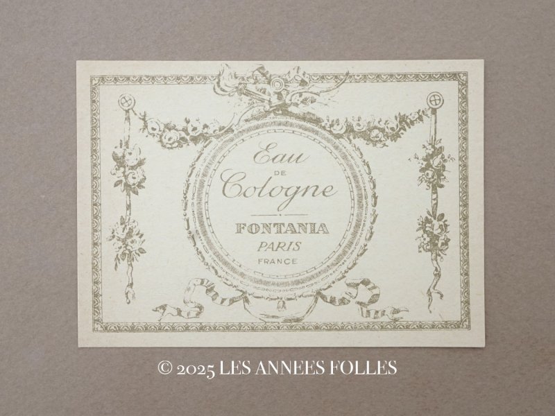 画像1: 1900年頃 アンティーク パフュームカード EAU DE COLOGNE  - FONTANIA PARIS -