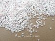 画像1: アンティーク シードビーズ パウダーピンク＆ホワイト 1cm=11粒 キャビアビーズ マイクロビーズ (1)