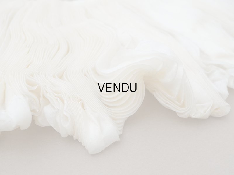 画像6: アンティーク シルクシフォンのプリーツ オフホワイト