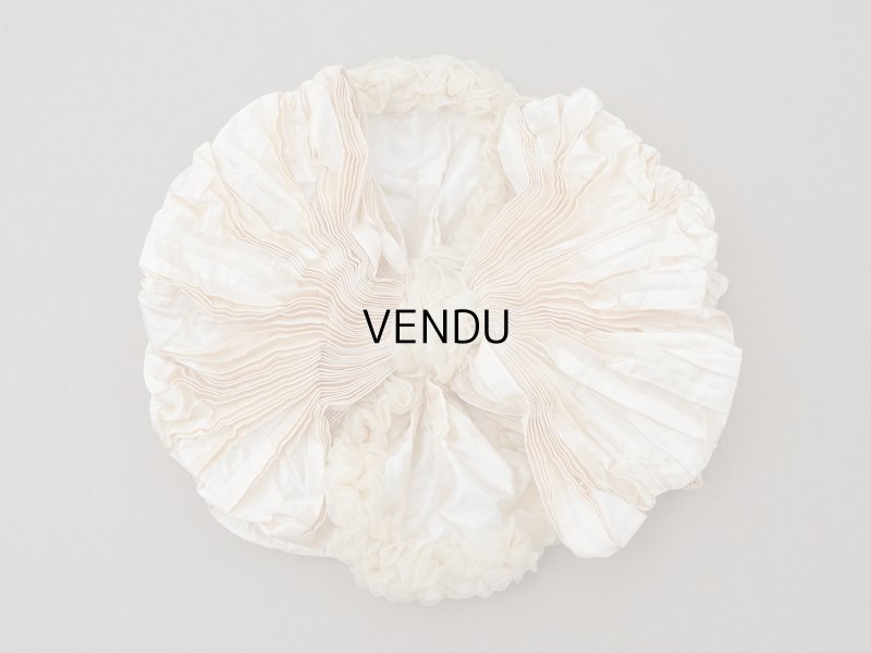 画像2: アンティーク シャンパンピンクのリボン シルクシフォン&シルクサテン 大きなモチーフ 