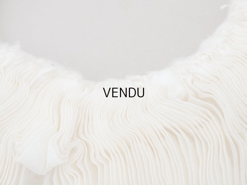 画像5: アンティーク シルクシフォンのプリーツ オフホワイト