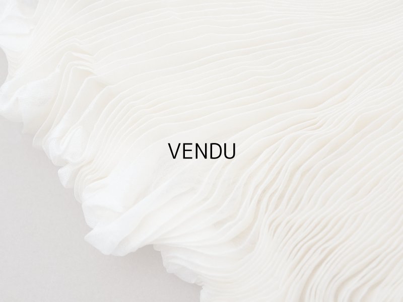 画像7: アンティーク シルクシフォンのプリーツ オフホワイト