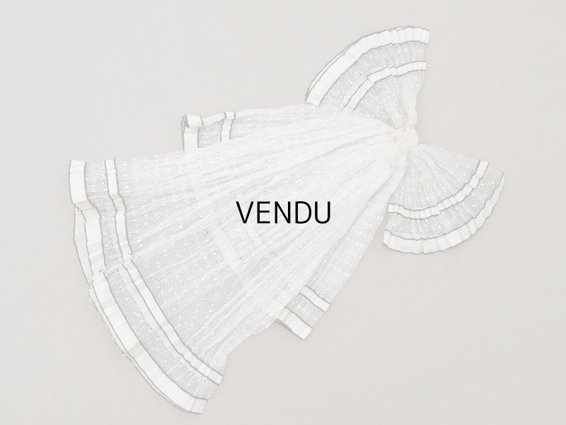 画像4: アンティーク クラヴァット ドット柄チュールレースのプリーツ