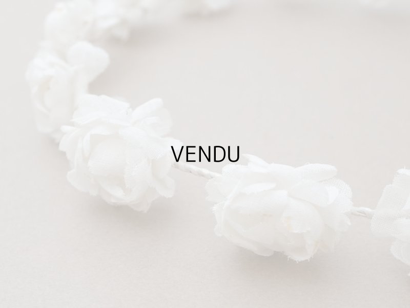 画像6: アンティーク 薔薇の布花のティアラ 花冠 初聖体