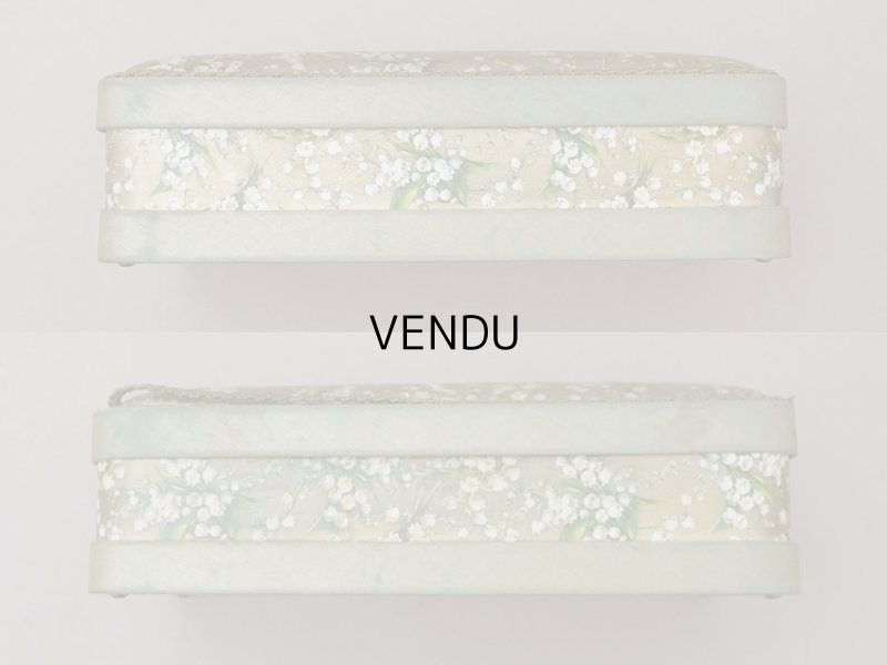 画像5: アンティーク 鈴蘭のお菓子箱 脚付き コンフィズリーの紙箱