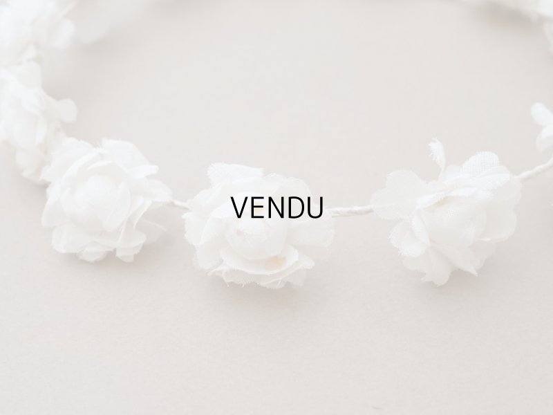 画像5: アンティーク 薔薇の布花のティアラ 花冠 初聖体