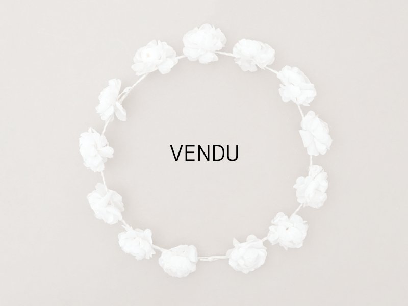 画像2: アンティーク 薔薇の布花のティアラ 花冠 初聖体