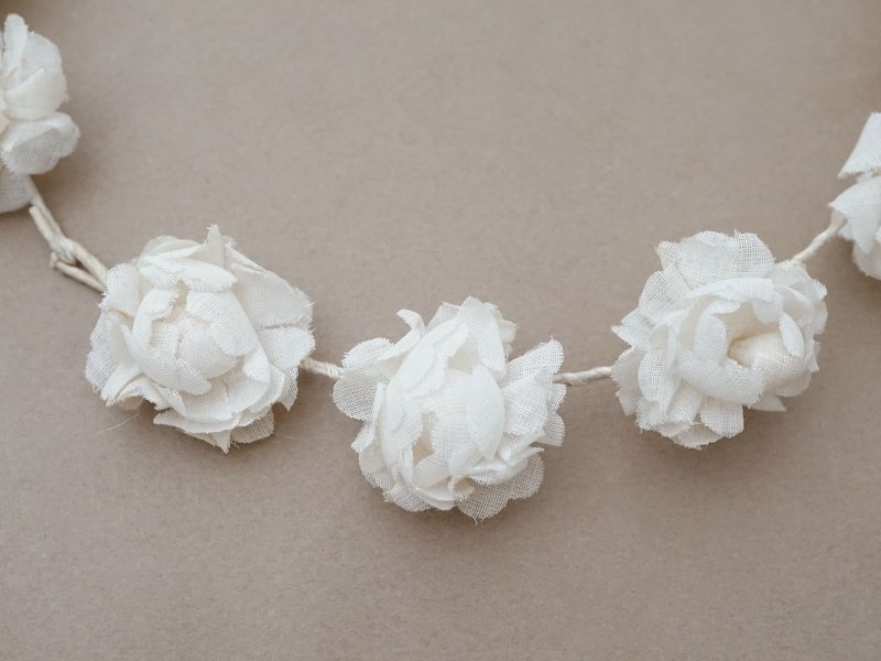 画像3: アンティーク 薔薇の布花のティアラ 花冠 初聖体