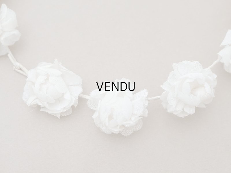 画像3: アンティーク 薔薇の布花のティアラ 花冠 初聖体