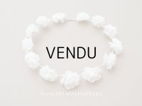 アンティーク 薔薇の布花のティアラ 花冠 初聖体