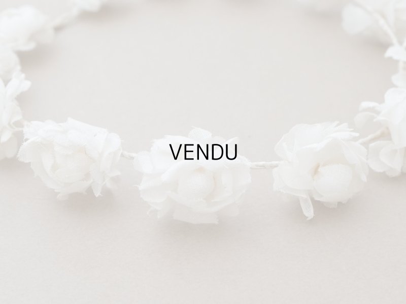 画像4: アンティーク 薔薇の布花のティアラ 花冠 初聖体