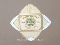 アンティーク 鈴蘭 パウダーサシェのラベル SACHET PARFUME AU MUGUET DES ALPES パフュームラベル - JN.GIRAUD FILS -