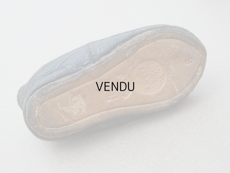 画像9: 19世紀末 アンティーク Louis Gustave Beaudelot JEMEAU ドールシューズ レザー 黒 (9) 約7.9×3.4cm 