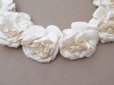 画像6: アンティーク シルクサテン 薔薇の布花のティアラ 花冠  エクリュ