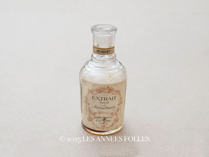 画像1: アンティーク パフュームボトル 鈴蘭 香水瓶 EXTRAIT POUR LE MOUCHOIR MUGUET - GRANDS MAGASINS DU LOUVRE PARIS -