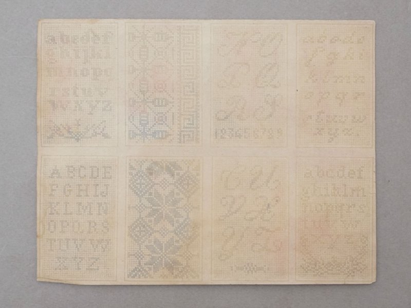 画像13: 19世紀末 アンティーク クロスステッチの図案帳 100ページ