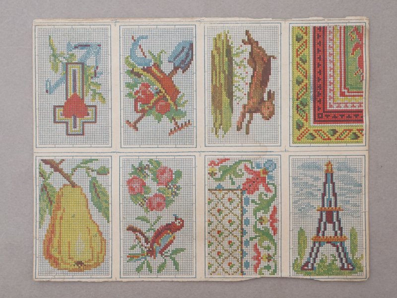 画像8: 19世紀末 アンティーク クロスステッチの図案帳 100ページ
