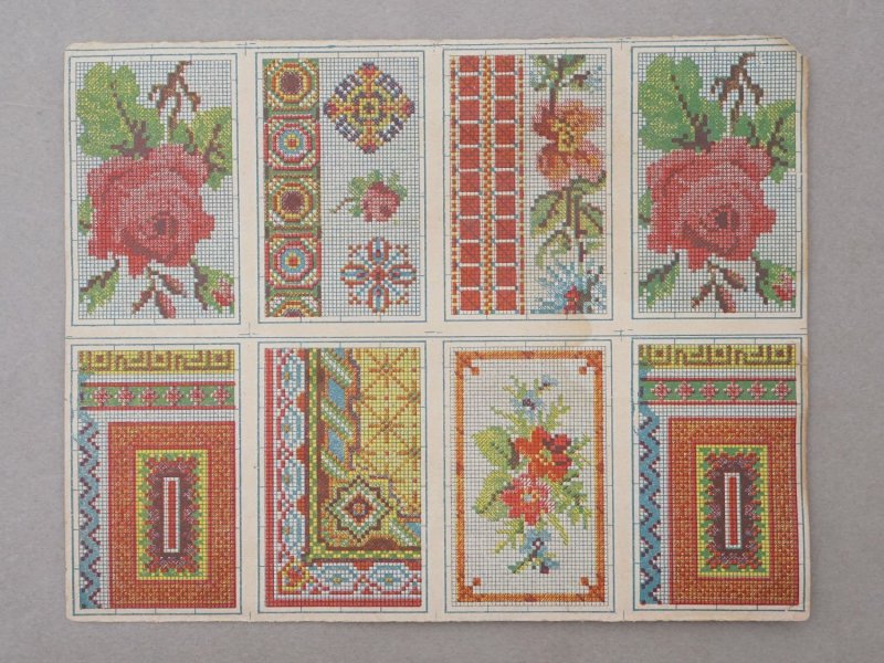 画像10: 19世紀末 アンティーク クロスステッチの図案帳 100ページ