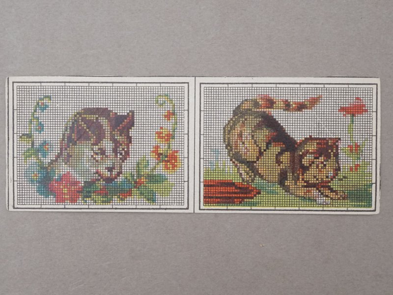 画像14: 19世紀末 アンティーク クロスステッチの図案帳 100ページ