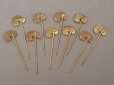 画像4: 1900年頃 アンティーク フェザーのエパングル ゴールド 10ピースのセット (4)