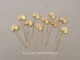 画像1: 1900年頃 アンティーク フェザーのエパングル ゴールド 10ピースのセット (1)