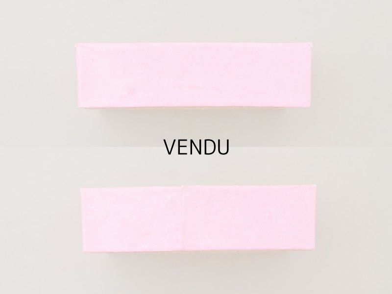 画像4: ＊蚤の市＊アンティーク ガラスの蓋の紙箱 ピンク