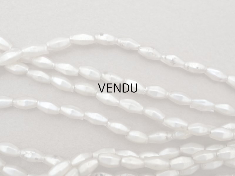 画像6: アンティーク スフレビーズ シルバー カット入り 3×5mm 約660ピースのセット 吹きガラス製 ビーズ 