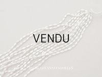 アンティーク スフレビーズ シルバー カット入り 3×5mm 約660ピースのセット 吹きガラス製 ビーズ 