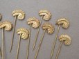 画像3: 1900年頃 アンティーク フェザーのエパングル ゴールド 10ピースのセット (3)
