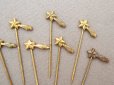 画像3: 1900年頃 アンティーク 流れ星のエパングル ゴールド 10ピースのセット (3)