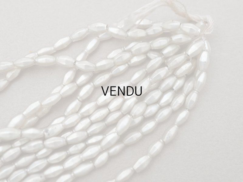 画像3: アンティーク スフレビーズ シルバー カット入り 3×5mm 約660ピースのセット 吹きガラス製 ビーズ 